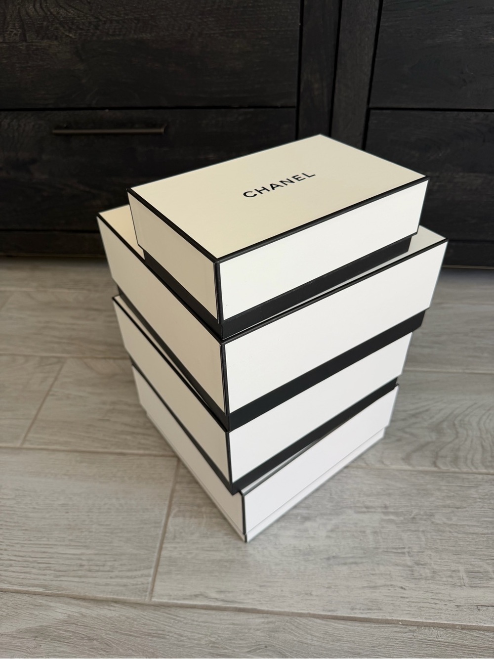 CHANEL & DIOR  Stacked Presentation Boxes